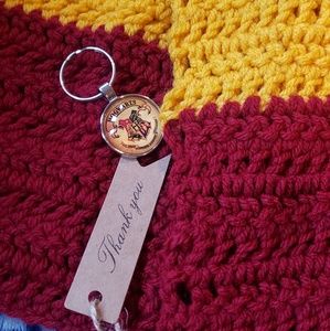 Oversized crocheted gryffindor scarf